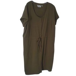 Linea by Louis Dell'Olio 2x Dress Sage Green Short Sleeve